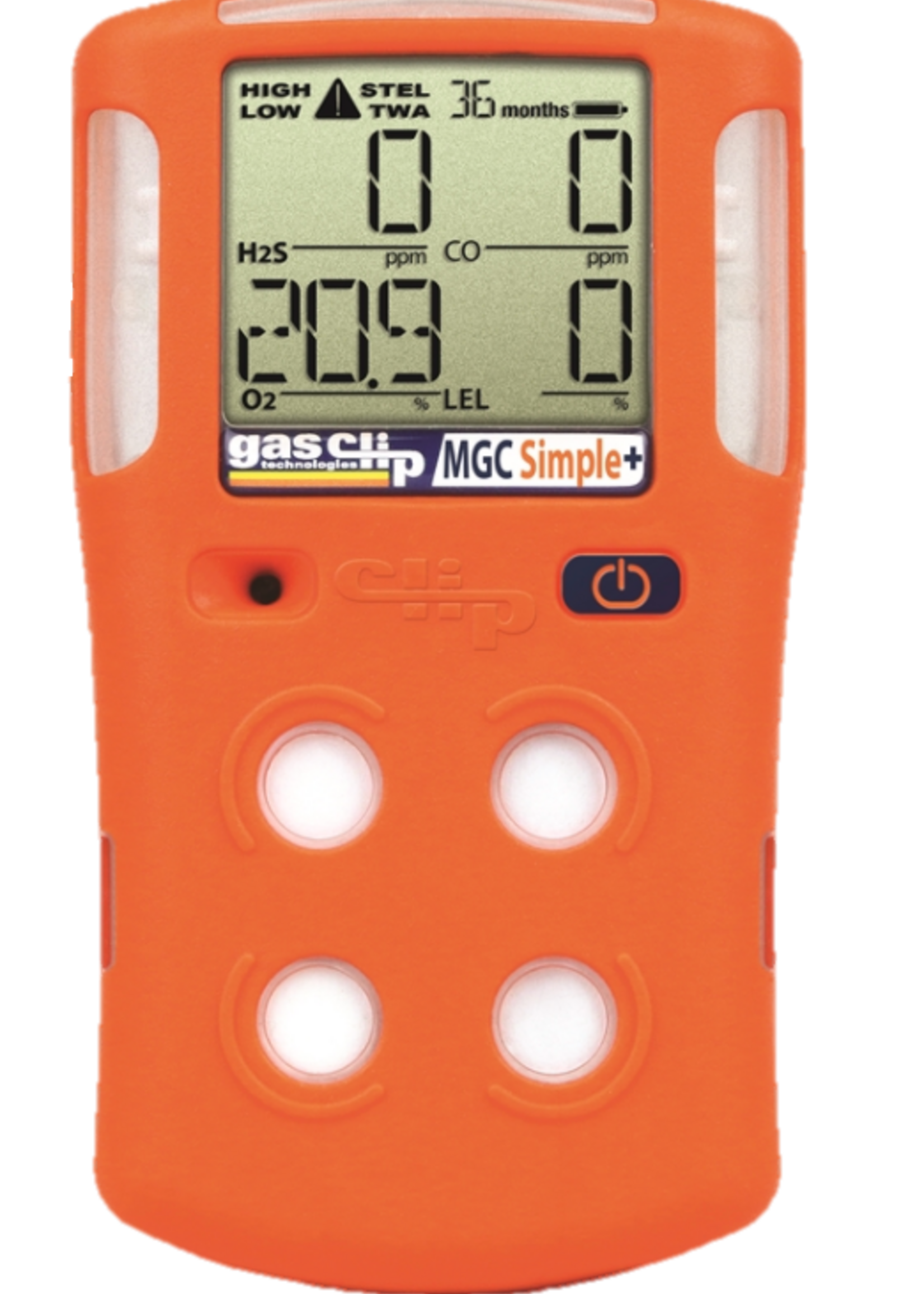 (1458)GasClip MGC-Simple Plus 4 Gas - 3 year Monitor