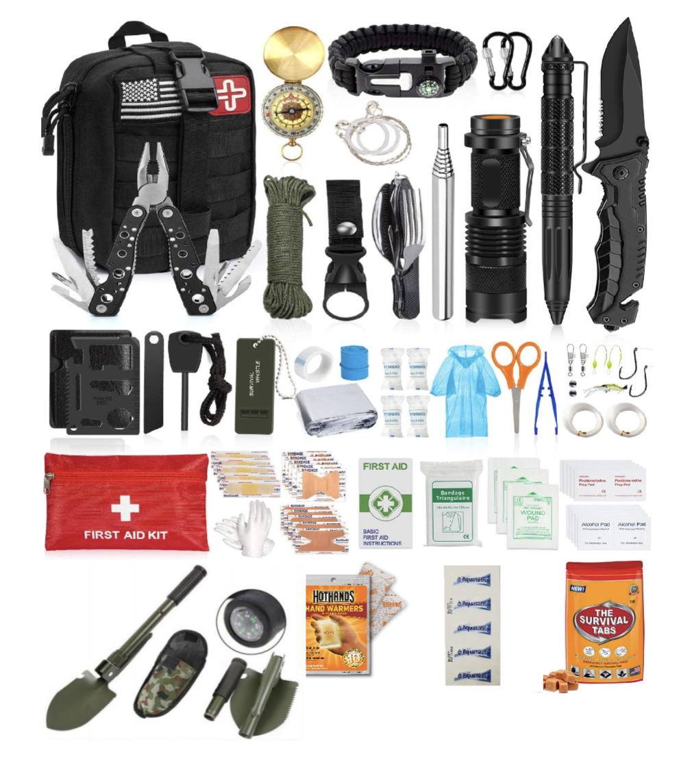 Emergency Survival Kit Professional Survival Gear Tool First Aid Kit 127Pcs  – Ovalery SVG