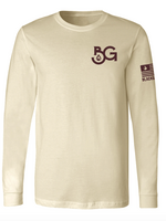Black Gold Supply Co (1633) Black Gold FRC Long Sleeve Shirt - Beige & Red -XLarge