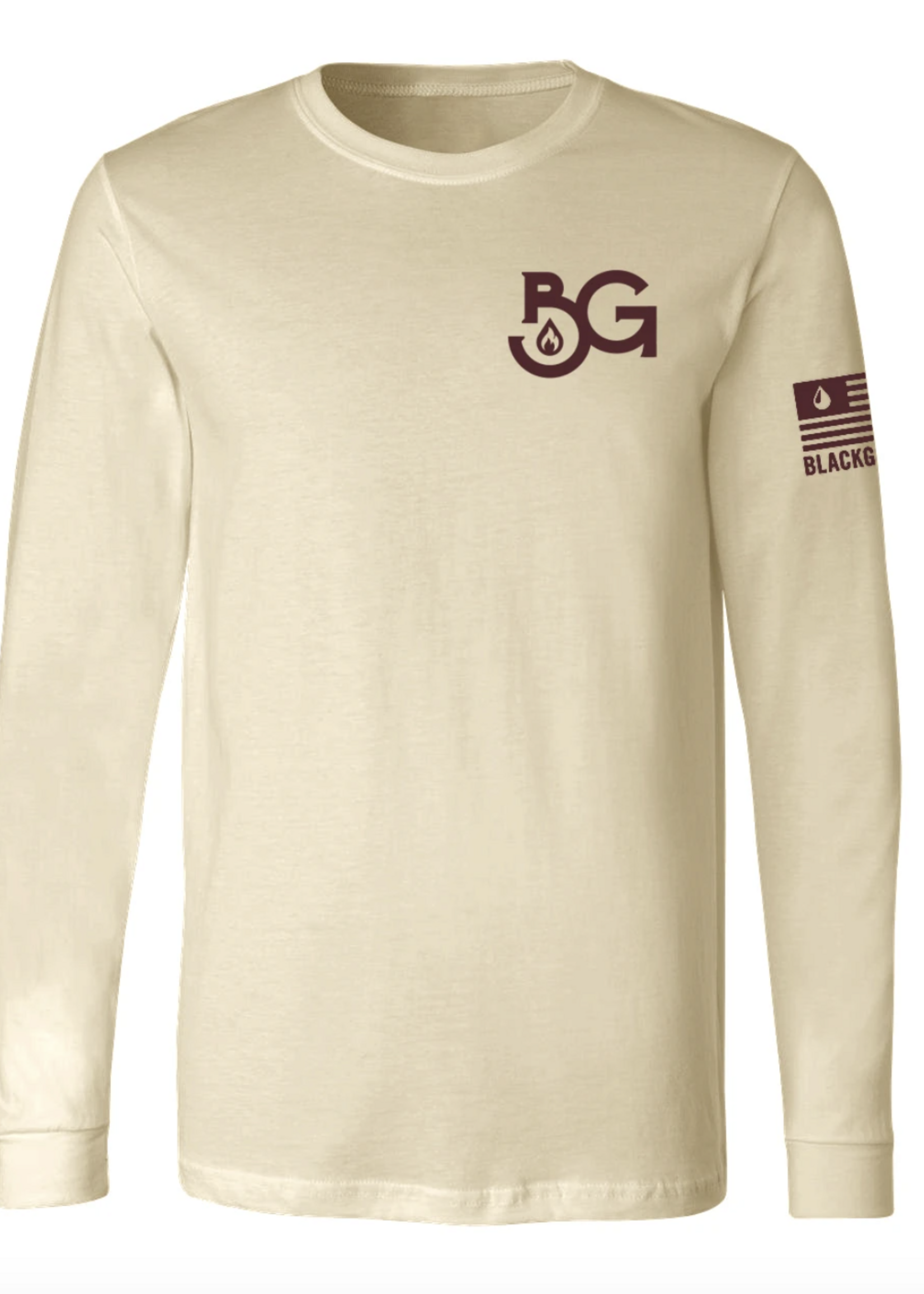 Black Gold Supply Co (1633) Black Gold FRC Long Sleeve Shirt - Beige & Red -XLarge