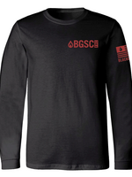 Black Gold Supply Co (1632) Black Gold FRC Long Sleeve Shirt - Black & Red - Large
