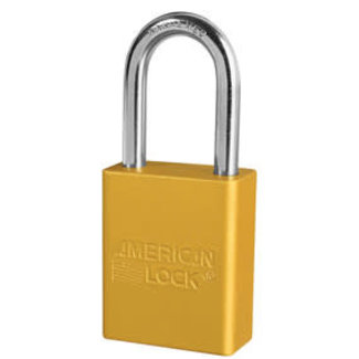 American Lock (1725) LOTO Lock Yellow 1 1/2 Shackle