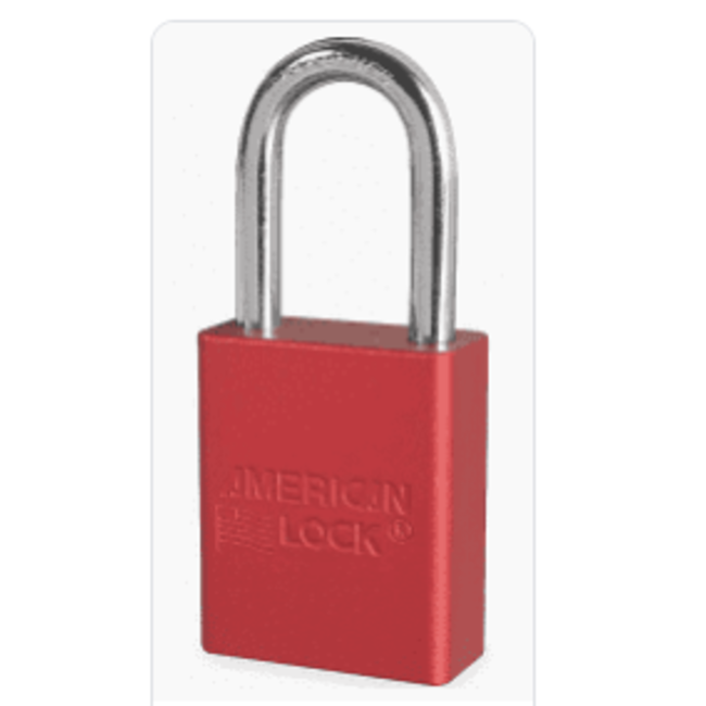American Lock (1720) LOTO Lock Red 1 1/2 Shackle