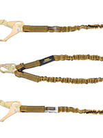 DEWALT (1805) DEWALT 6 Ft. Lanyard, Twin, Internal Absorber Lanyard, With Steel Snap Hook on D-Ring End and Steel Rebar Hooks on Anchor End