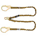 DEWALT (1805) DEWALT 6 Ft. Lanyard, Twin, Internal Absorber Lanyard, With Steel Snap Hook on D-Ring End and Steel Rebar Hooks on Anchor End