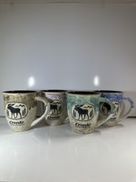 AMERICAN GIFT CORP Moose Oval Drip Glaze Mug 4-Pack
