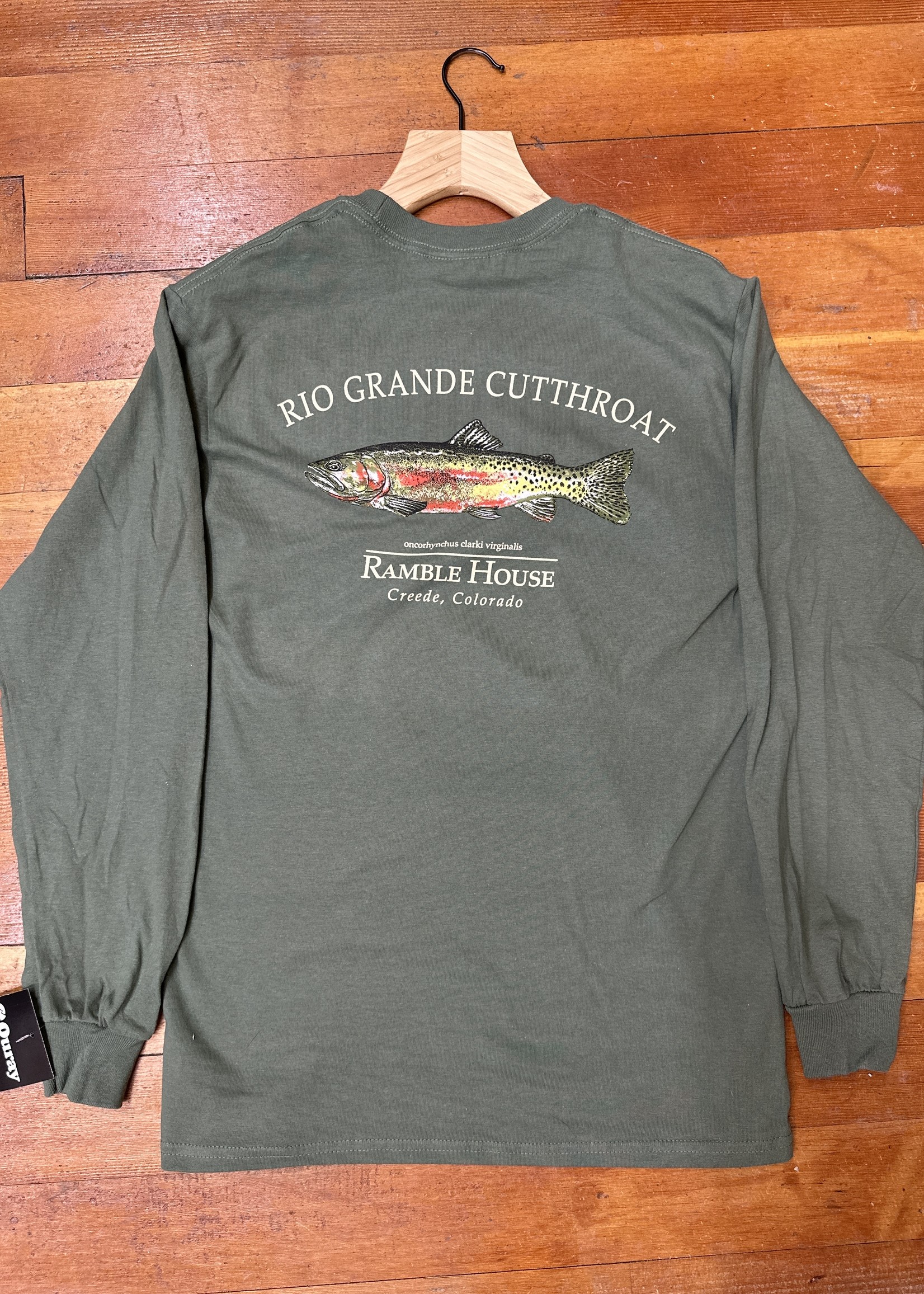 Ouray Ouray L/S T Military Green Ramble House/Rio Grande Cutthroat