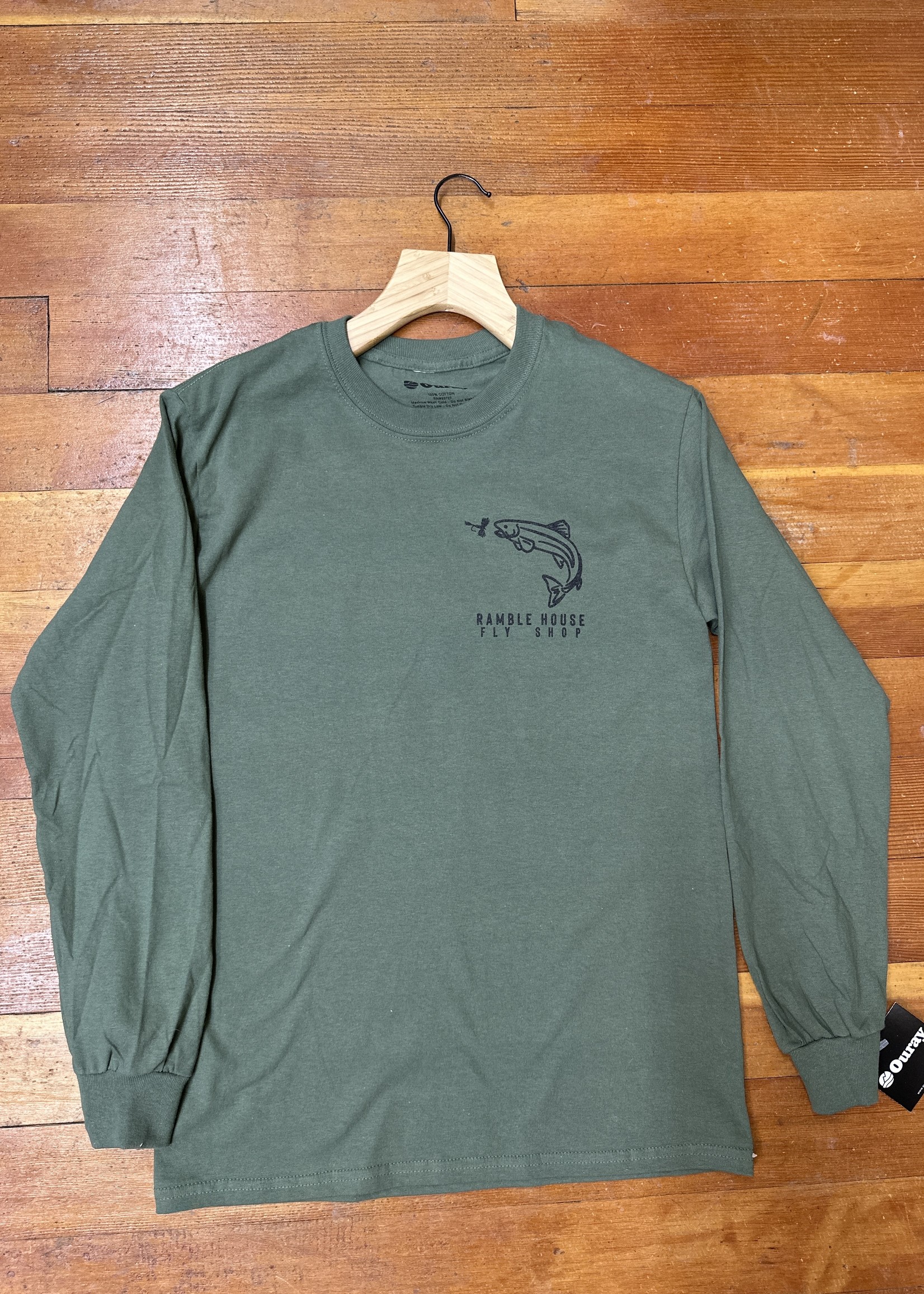 Ouray Ouray L/S T Military Green Ramble House/Rio Grande Cutthroat