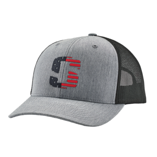Striker Ice SI USA Icon Trucker Cap Heather Gray