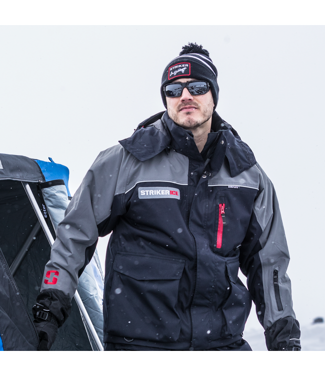 Striker Ice Striped Pom Hat