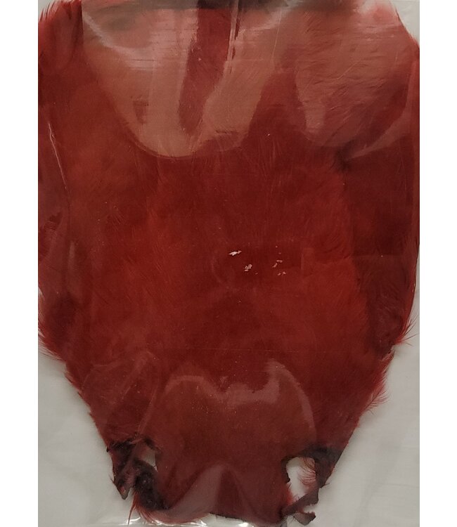 Wapsi SALMON FLY HEN NECK, INDIAN CROW(RED) HS102