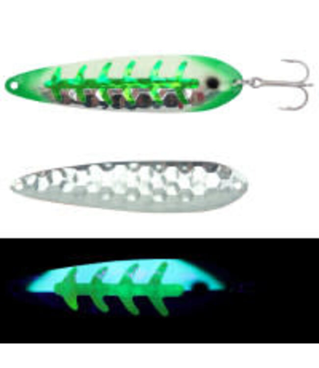 Moonshine Lures (HM-GSH-S) MOONSHINE LURES HALF MOON STANDARD GREEN SHORTS SILVER