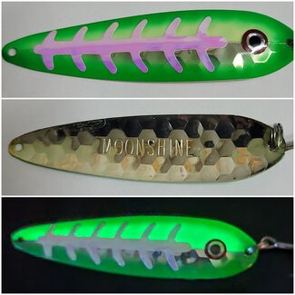 Moonshine Lures MOONSHINE LURES HALF MOON MAGNUM SILVER GREEN SLICE (HM-GS-S)