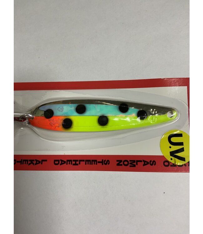 DREAMWEAVER LURE COMPANY (SS1436) DREAMWEAVER SUPER SLIM SPOON UV SPOT STARBURST