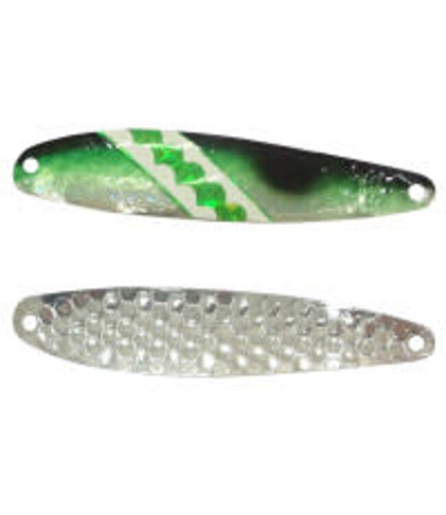 DREAMWEAVER LURE COMPANY (SS1804H) DREAMWEAVER SUPER SLIM SPOON GREEN GATOR (HOLOGRAPHIC)