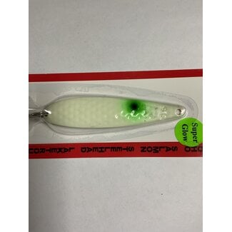 DREAMWEAVER LURE COMPANY (SS1929) DREAMWEAVER SUPER SLIM SPOON SUPER GLOW GREEN EYE GLOW GHOST