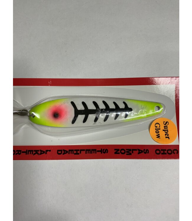 DREAMWEAVER LURE COMPANY (SS1954) DREAMWEAVER SUPER SLIM SPOON SUPER GLOW YELLOW JEANS