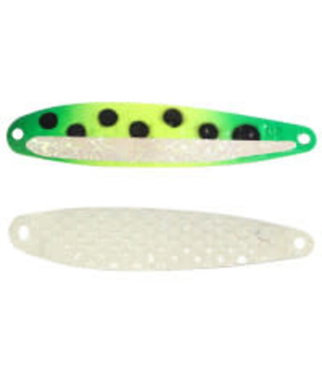 DREAMWEAVER LURE COMPANY (SS0503) DREAMWEAVER SUPER SLIM SPOON GLOW FROG WHITE BELLY