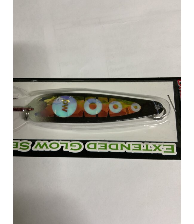 DREAMWEAVER LURE COMPANY (DW1967UV) DREAMWEAVER  EXTENDED GLOW SERIES SPOON - SG CARBON 14