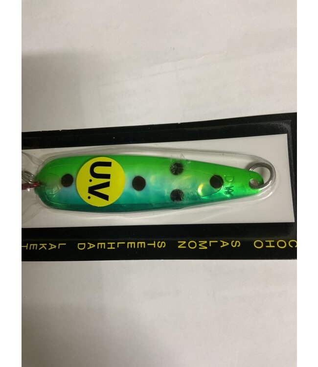 DREAMWEAVER LURE COMPANY Dreamweaver DW Standard Spoon DW1434 UV Double Green Spotted Dolphin