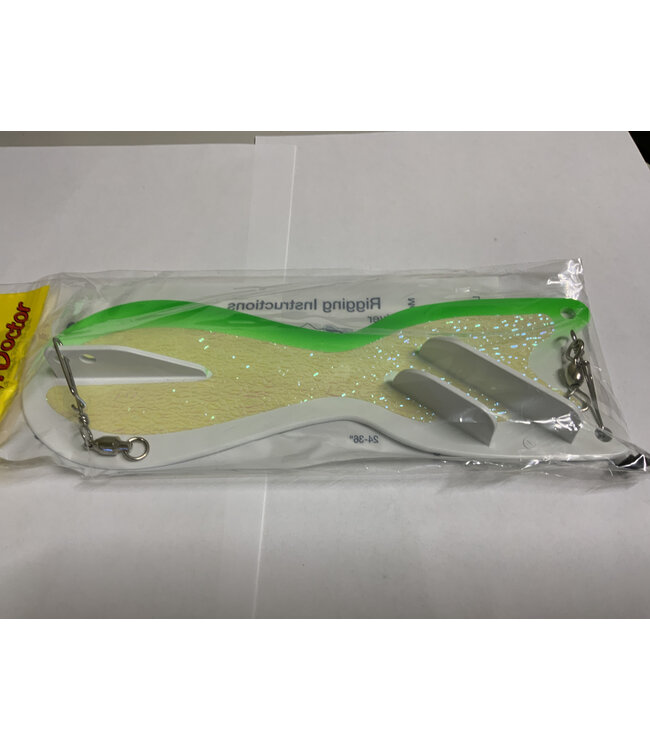 DREAMWEAVER LURE COMPANY (SD70050L-10) DREAMWEAVER SPIN DOCTOR FLASHER 10" WHITE HAMMER TIME