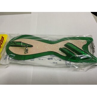 DREAMWEAVER LURE COMPANY DREAMWEAVER SPIN DOCTOR FLASHER 10" EMERALD GREEN CRUSH GLOW (SD70300L-10)