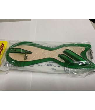 DREAMWEAVER LURE COMPANY DREAMWEAVER SPIN DOCTOR FLASHER 10" EMERALD GREEN CRUSH GLOW (SD70300L-10)