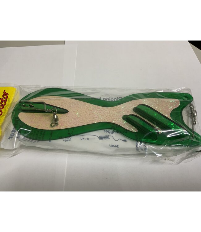 (SD70300L-10) DREAMWEAVER SPIN DOCTOR FLASHER 10" EMERALD GREEN CRUSH GLOW