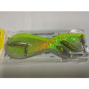 DREAMWEAVER LURE COMPANY (SD70918-8) SPIN DOCTOR  FLASHER 8" YELLOW SPARKLE