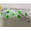 DREAMWEAVER LURE COMPANY (SD70043-8) SPIN DOCTOR  FLASHER 8" WHITE UV GREEN DOT