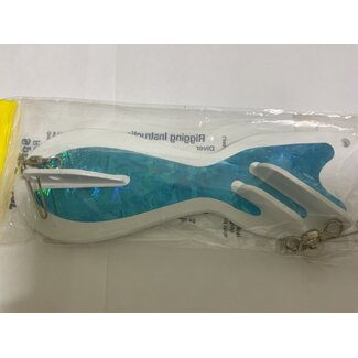 DREAMWEAVER LURE COMPANY DREAMWEAVER SPIN DOCTOR FLASHER 8" WHITE BLUE CRUSH GLOW (SD70007-8)