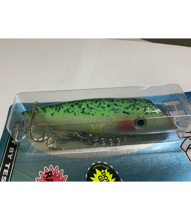 SILVER HORDE 5 W/RATTLE DOUBLE EX GLOW GREEN SPATTER