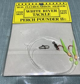 WHITE RIVER TACKLE PERCH POUNDER II - GLOW/ORANGE HEAD - #8 HOOK