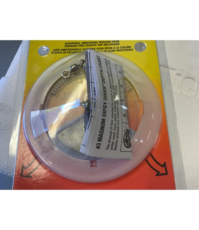 LUHR-JENSEN SZ-3 DIPSY DIVER CLEAR MAGNUM SIZE