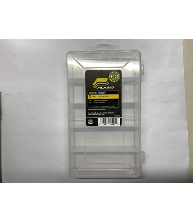 PLANO MOLDING CO. PLANO STOWAWAY TACKLE BOX SM 5 COMP 6 1/2*3 3/4*1 1/8