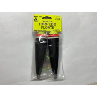 Beau Mac Float Torpedo EVA Wtg'd floats 3/8-oz 2pk