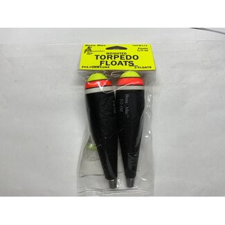 Beau Mac Float Torpedo EVA Wtg'd floats 1/2-oz 2pk