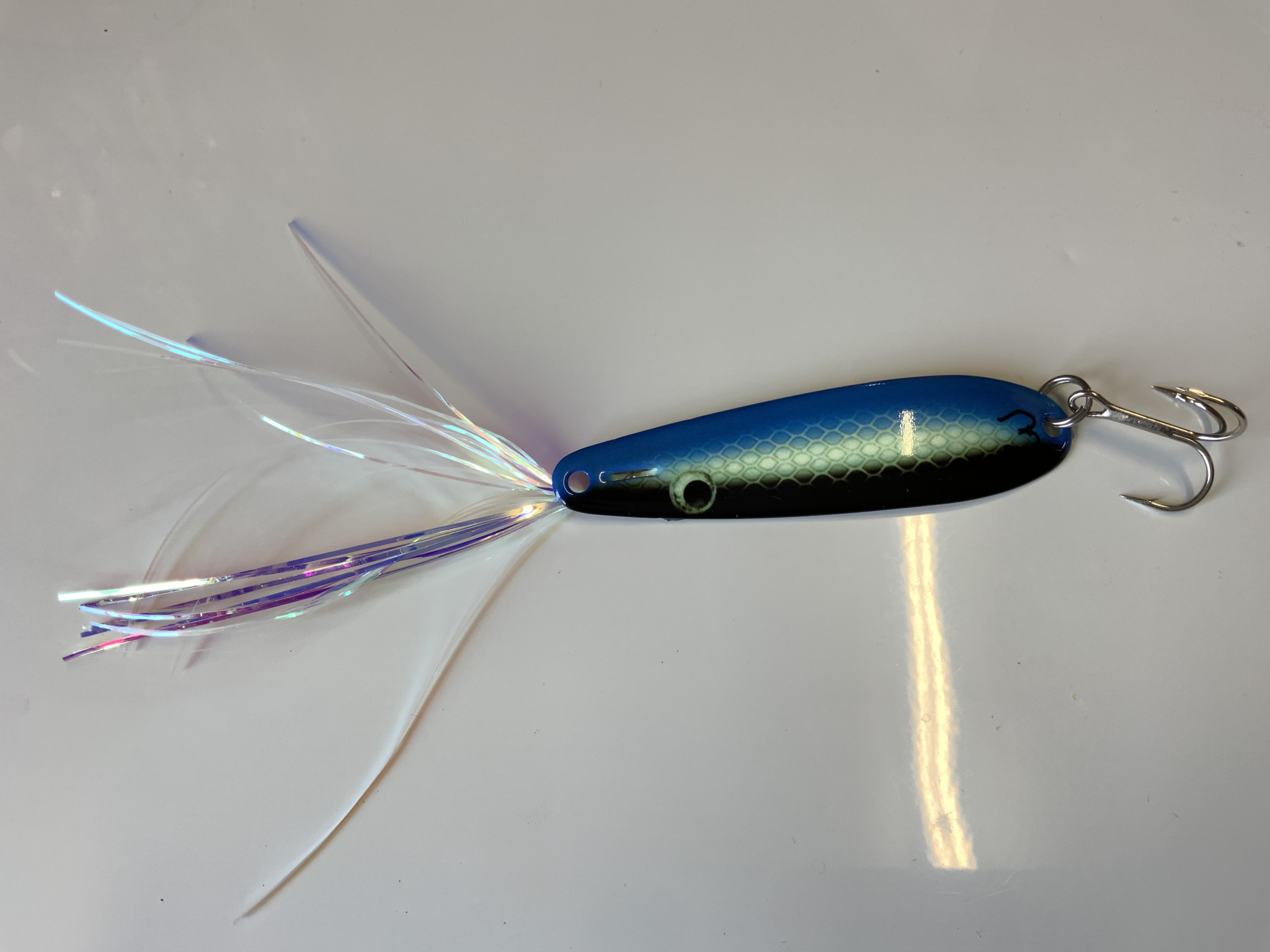 death wish fishing lures Pink/White Walleye Spinner style weight Flashy propellor blade Double Trouble hooks for positive hookups Great for trolling Super Slim SS202 Death Wish