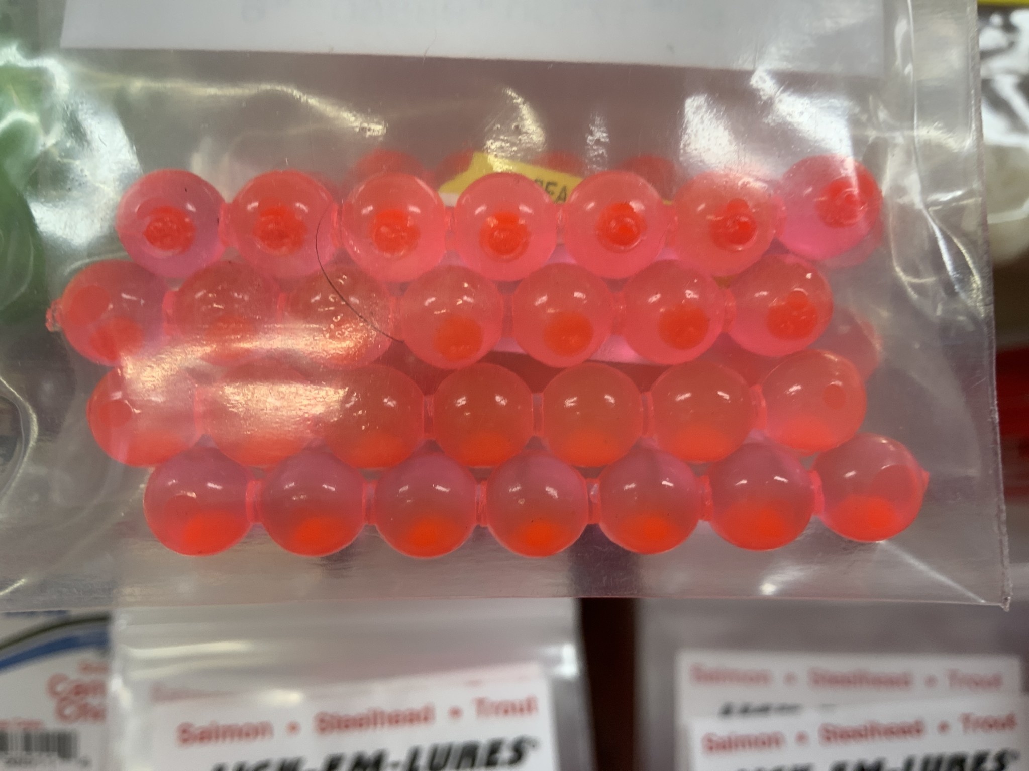 LICK-EM-LURES Candy Egg Chain Transparent Red; 8 mm