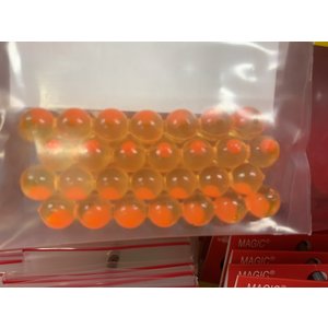Lick-Em-Lures Lick-Em-Lures Candy Egg Chain 8mm 4 chains of 7 eggs = 28 eggs Chartreuse Yellow/Orange