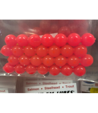 Lick-Em-Lures Candy Egg Chain 8mm 4 chains of 7 eggs = 28 eggs UV-Fluorescent Pink