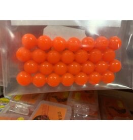 Lick-Em-Lures Candy Egg Chain 8mm 4 chains of 7 eggs = 28 eggs UV- Fluorescent Orange