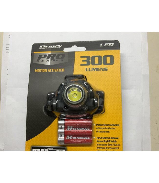 DORCY 3AAA LED MOTION HEADLITE 300LUMENS