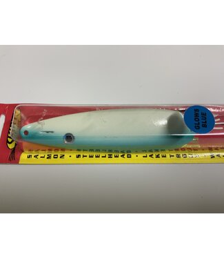 DEATH WISH LURES SKIRT CHASER - 4 1/2” MAGNUM. BLUE MOON GLOW