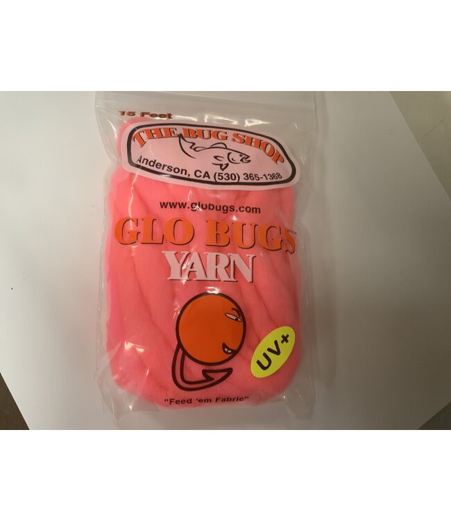 THE BUG SHOP GLO BUG YARN 15FT/PKG SHRIMP PINK - YSP