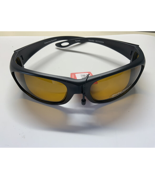 Fisherman Eyewear Grander Matte Black Frame / Amber Lens(F.E.)