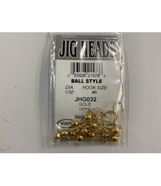 Wapsi JIG HEADS BALL STYLE, 1/32, GOLD