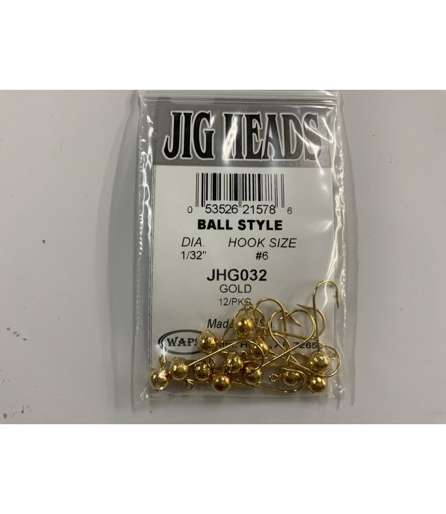 Wapsi JIG HEADS BALL STYLE, 1/32, GOLD
