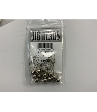 Wapsi JIG HEADS BALL STYLE, 1/16, NICKEL