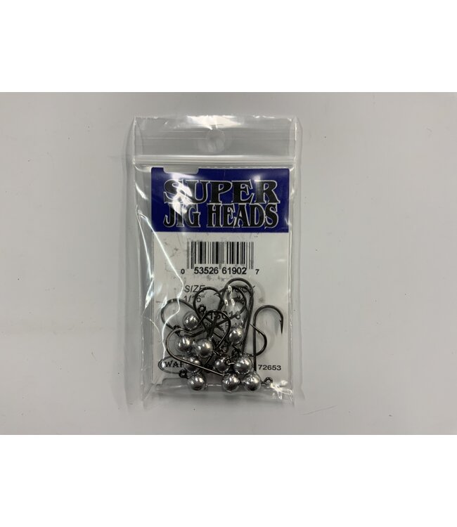 Wapsi (JHS016) SUPER JIG HEADS, 1/16 PLAIN